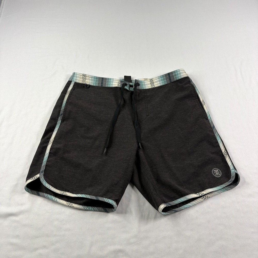 Roark Revival Board Shorts Mens Size 30 Black Hybrid Bathing Suit